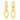 Roberto Coin 18k yellow gold triple hoop dangle earrings Earrings Roberto Coin