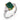 Vintage GIA 1.50 carat Colombian emerald diamond 14k yellow gold platinum ring