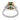 Vintage GIA 1.50 carat Colombian emerald diamond 14k yellow gold platinum ring