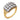 Mid Century 2.50 carat diamond 18k yellow gold platinum ring