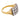 Mid Century 2.50 carat diamond 18k yellow gold platinum ring
