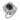 Vintage GIA 1.50 carat no heat sapphire diamond platinum cocktail ring / pendant