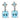 Vintage 10.00 carat aquamarine 14k white gold drop earrings