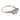 Art Deco old European cut diamond 14k white gold three stone ring
