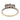 Art Deco old European cut diamond 14k white gold three stone ring