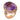 Vintage 25.17 carat kunzite diamond 18k rose gold cocktail ring