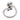 Vintage diamond 14k white gold abstract ring