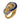 Retro sapphire diamond 18k yellow gold platinum ring