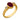 Vintage 1.20 carat ruby diamond 18k yellow gold three stone ring