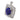 Vintage 25.07 carat tanzanite diamond platinum pendant