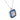 Contemporary 3.20 carat sapphire diamond 14k white gold necklace