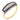 Vintage diamond sapphire 14k yellow gold platinum band ring