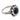 Art Deco style 1.50 carat sapphire diamond platinum cluster ring