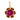 Victorian ruby 18k yellow gold pendant