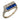 Art Deco diamond sapphire 20k white gold ring