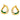 Vintage emerald diamond 18k yellow gold hoop earrings