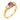 Vintage pink sapphire diamond 18k yellow gold three stone ring Rings Jack Weir & Sons