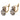 Victorian 4.60 carat diamond 14k yellow gold silver earrings