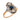 Edwardian Austro-Hungarian sapphire diamond 14k rose gold silver ring Rings Jack Weir & Sons