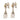 Vintage pearl diamond two tone gold earrings