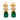 Vintage emerald diamond 14k yellow gold earrings Earrings Jack Weir & Sons
