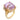 Vintage 17.70 carat kunzite diamond 14k yellow gold cocktail ring