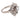 Mid Century 3.70 carat diamond silver ring and earring set