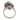 Mid Century 3.70 carat diamond silver ring and earring set
