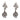Mid Century 3.70 carat diamond silver ring and earring set