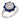 Art Deco style diamond sapphire 18k white gold ring