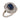 Edwardian sapphire diamond 18k gold and platinum halo ring Rings Jack Weir & Sons