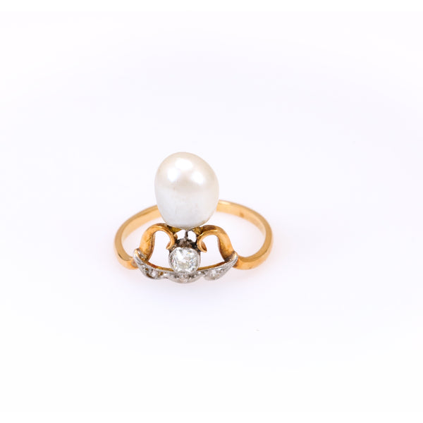 Single Pearl and Diamond Ring for Sale | AC Silver