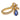 Sapphire diamond 18k yellow gold tiara ring Jack Weir & Sons