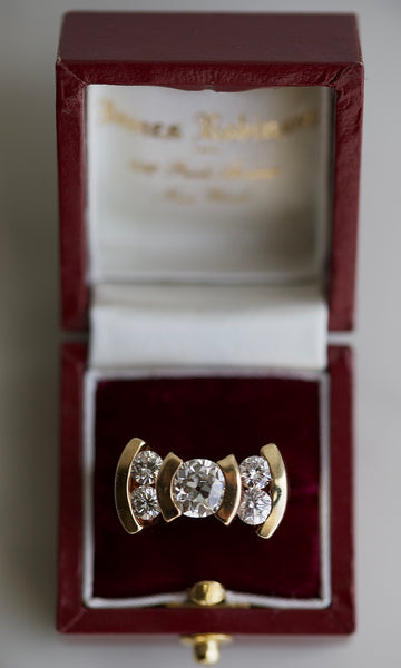 Vintage 1.35 Carat Old European Cut Diamond 14k Yellow Gold Ring  Jack Weir & Sons   