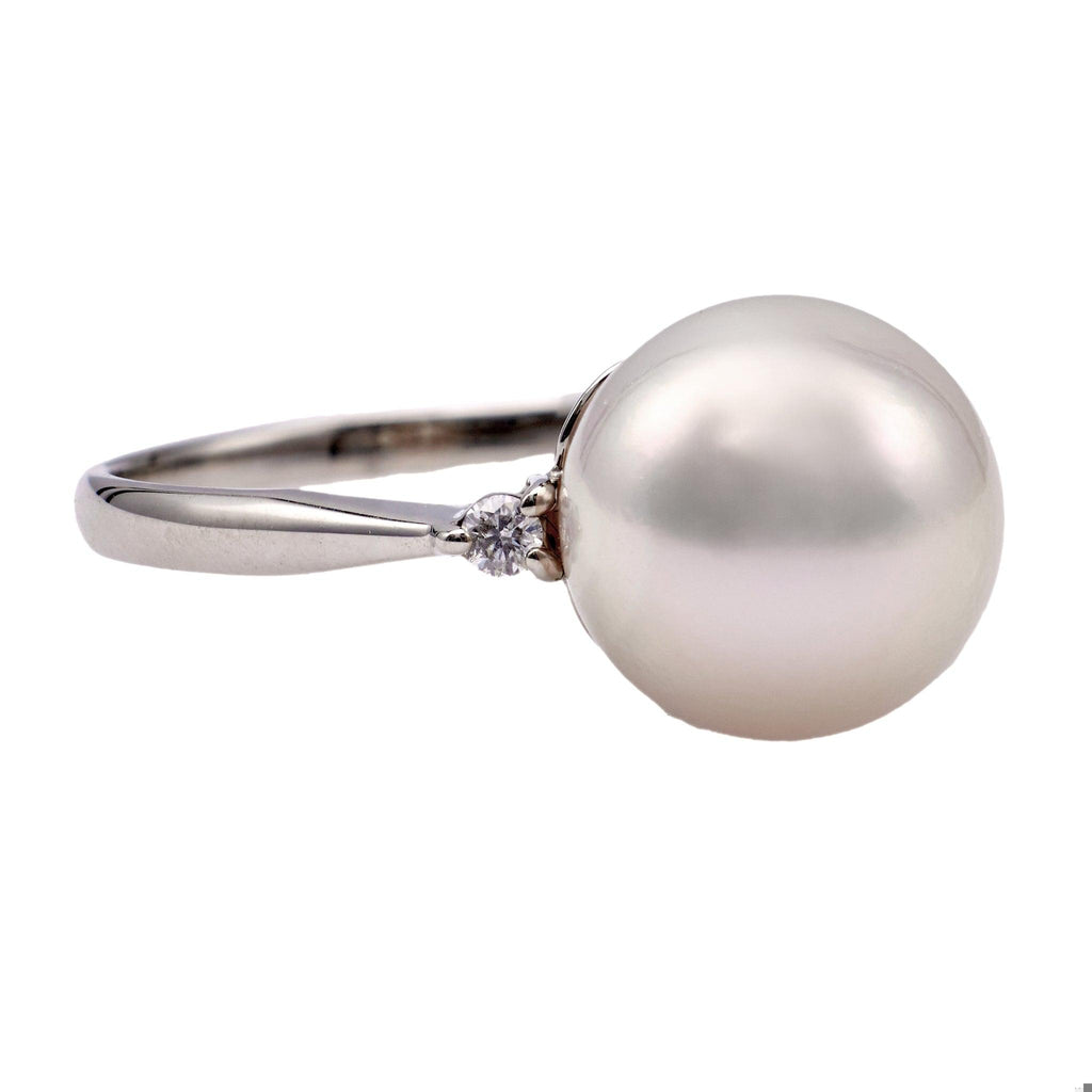 Akoya Pearl Diamond Platinum Ring – Jack Weir & Sons