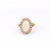 Belle Époque Opal and Diamond 18k Yellow Gold Platinum Cluster Ring Rings Jack Weir & Sons   