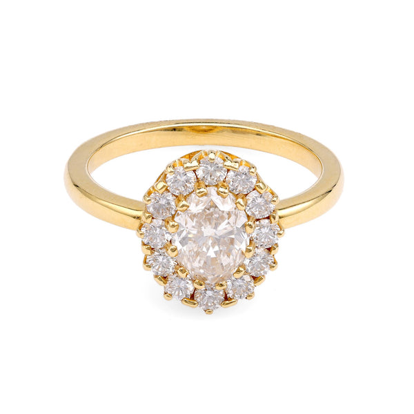 Victorian-Inspired Diamond Halo Ring Rings Jack Weir & Sons   