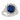 Vintage GIA 4.00 carat sapphire diamond 18k white gold cluster ring