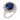 Vintage GIA 4.00 carat sapphire diamond 18k white gold cluster ring