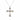 Art Deco diamond 14k yellow gold and platinum cross pendant necklace