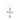 Art Deco diamond 14k yellow gold and platinum cross pendant necklace