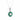 Art Deco style diamond emerald platinum target pendant necklace