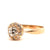Antique GIA 0.71 Carat Old European Cut Diamond 14 Karat Rose Gold Cluster Ring Rings Jack Weir & Sons   