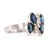 Mid Century Sapphire Diamond 18K White Gold Ring  Jack Weir & Sons   