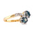 Edwardian Sapphire Diamond 18K Yellow Gold Toi Et Moi Ring  Jack Weir & Sons   