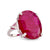 GIA 13.4 Carat Oval Cut Ruby Diamond 18K White Gold Cocktail Ring  Jack Weir & Sons   