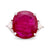 GIA 13.4 Carat Oval Cut Ruby Diamond 18K White Gold Cocktail Ring  Jack Weir & Sons   