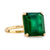 Vintage 8.89 Carat Emerald 18K Yellow Gold Cocktail Ring