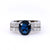 Mid-Century Sapphire Diamond 18k White Gold Ring  Jack Weir & Sons   