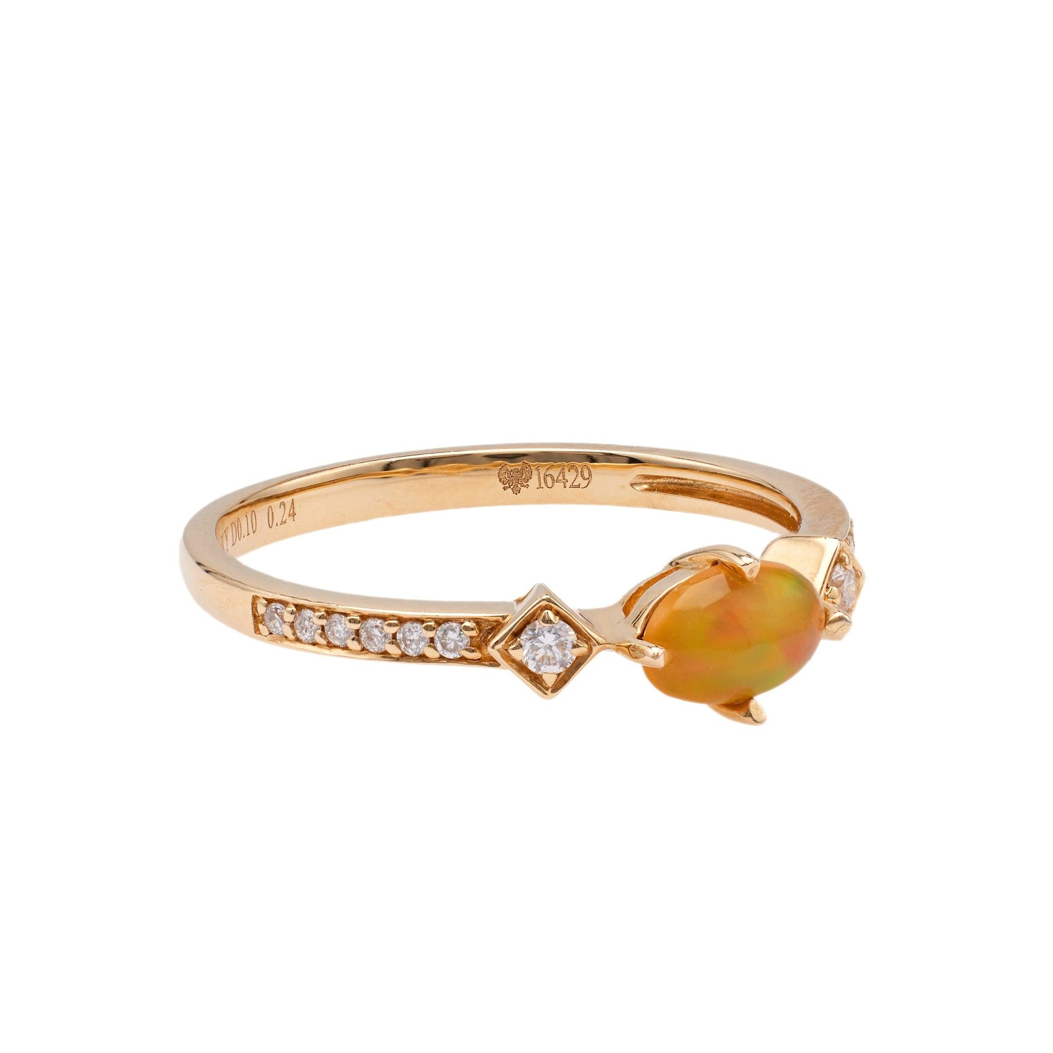 Opal Diamond 14k Yellow Gold Ring  Jack Weir & Sons   